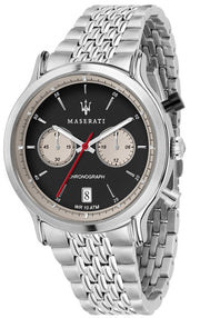 Maserati Legend Chronograph Black Dial Stainless Steel Watch For Men - R8873638001