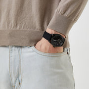 Guess Connoisseur Black Dial Black Silicone Strap Watch For Men - GW0335G1