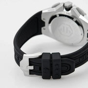 Philipp Plein Octagon Silver Dial Black Silicone Strap Watch for Men  - PWTBA0123