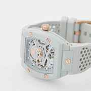 Philipp Plein The Skeleton White Dial White Silicone Strap Watch for Men - PWVBA0123