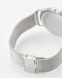 Emporio Armani Minimalist Quartz Blue Dial Silver Mesh Strap Watch For Men - AR11571