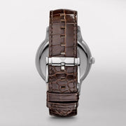 Emporio Armani Classic Quartz Brown Dial Brown Leather Strap Watch For Men - AR2427