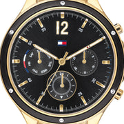 Tommy Hilfiger Eve Chronograph Quartz Black Dial Black Silicone Strap Watch For Women - 1782282