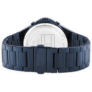 Tommy Hilfiger Justin Chronograph Blue Dial Blue Steel Strap Watch For Men - 1792058