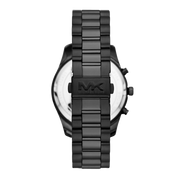 Michael Kors Lexington Chronograph Black Dial Black Steel Strap Watch for Men - MK9154