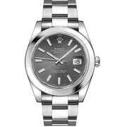 Rolex Datejust 41 Oyster Grey Dial Oystersteel Strap Watch for Men - M126300-0007