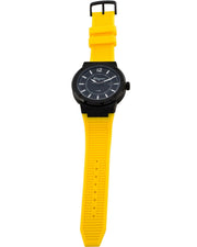 Salvatore Ferragamo F-80 Classic Black Dial Yellow Rubber Strap Watch for Men - SFHY01522