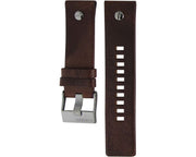 Diesel Little Daddy SBA Small Sized Grey Dial Brown Leather Strap Watch For Men - DZ7258
