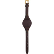 Fossil Boyfriend White Dial Brown Leather Strap Watch for Women - ES3616