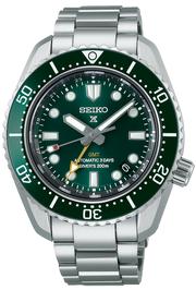 Seiko Prospex 140th Anniversary Limited Divers Green Dial Silver Steel Strap Watch For Men - SPB207J1