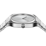 D1 Milano Square Silver Dial Silver Steel Strap Watch for Men - D1-SQBJ10