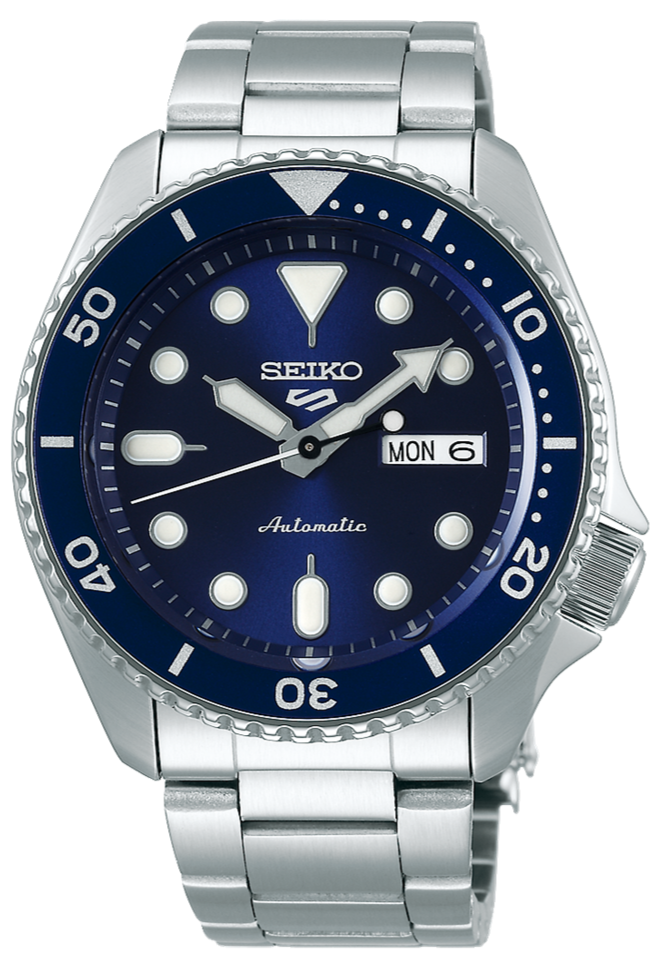 Seiko 5 Sports Automatic Analog Blue Dial Silver Steel Strap Watch For Men - SRPD51K1