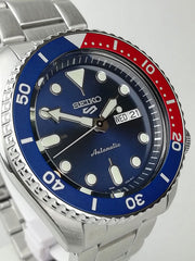 Seiko 5 Sports Automatic Blue Dial Silver Steel Strap Watch For Men - SRPD53K1