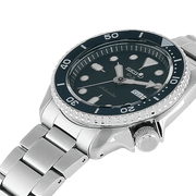 Seiko 5 Sports Automatic Analog Green Dial Silver Steel Strap Watch For Men - SRPD63K1