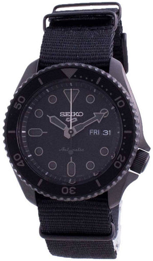 Seiko 5 Sports Automatic Black Dial Black NATO Strap Watch For Men - SRPD79K1