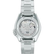 Seiko 5 Sports Double Hurricane Retro Orange Dial Silver Steel Strap Watch For Men - SRPK11K1