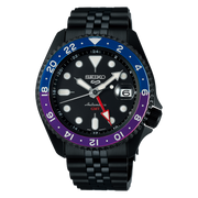 Seiko Automatic SKX GMT Yuto Horigome Limited Edition Black Dial Black Steel Strap Watch For Men - SSK027K1