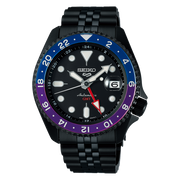 Seiko Automatic SKX GMT Yuto Horigome Limited Edition Black Dial Black Steel Strap Watch For Men - SSK027K1