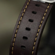 Seiko 5 Sports SKX GMT Automatic Mocha Black Dial Brown Leather Strap Watch For Men - SSK036K1