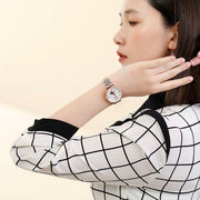 Emporio Armani Meccanico Automatic Mother of Pearl Dial Two Tone Steel Strap Watch For Women - AR60049