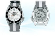 Seiko 5 Sports x Peanuts Surfboard Snoopy Limited Edition White Dial Two Tone NATO Strap Watch For Men - SRPK25K1