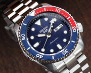 Seiko 5 Sports Automatic Blue Dial Silver Steel Strap Watch For Men - SRPD53K1