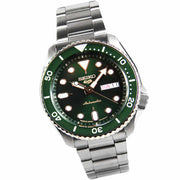 Seiko 5 Sports Automatic Analog Green Dial Silver Steel Strap Watch For Men - SRPD63K1