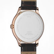 Tissot T Classic Tradition Silver Dial Brown Leather Strap Watch For Men - T063.610.36.038.00