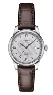 Tissot T Classic Le Locle Automatic Silver Dial Brown Leather Strap Watch For Women - T006.207.16.038.00