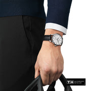 Tissot PR 100 Chronograph Silver Dial Brown Leather Strap Watch for Men - T101.417.16.031.00