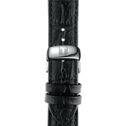 Tissot T Classic Tradition Quartz Black Dial Black Leather Strap Watch For Men - T063.610.16.058.00