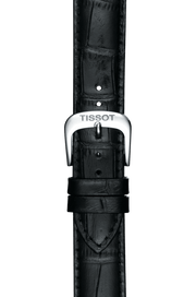 Tissot Carson Powermatic 80 White Dial Black Leather Strap Watch For Men - T085.407.16.013.00