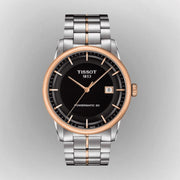 Tissot Luxury Powermatic 80 Black Dial Silver Steel Strap Watch For Men - T086.407.22.051.00