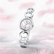 Tissot T Trend Flamingo Mother of Pearl Dial Silver Steel Strap Watch for Women - T094.210.11.116.00