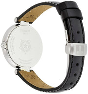 Tissot Flamingo Mother of Pearl White Dial Black Leather Strap Watch For Women - T094.210.26.111.00