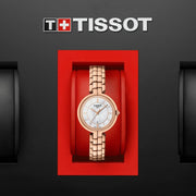 Tissot T Lady Flamingo Mother of Pearl Dial Rose Gold Steel Strap Watch For Women - T094.210.33.111.01