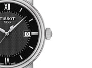 Tissot T Classic Bridgeport Black Dial Silver Steel Strap Watch For Men - T097.410.11.058.00