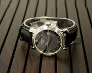 Tissot T Classic Bridgeport Black Dial Black Leather Strap Watch For Men - T097.410.16.058.00