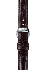 Tissot Bridgeport Lady White Dial Brown Leather Strap Watch For Women - T097.010.26.118.00