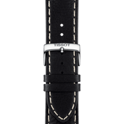 Tissot PR 100 Sport Quartz Chronograph Black Dial Black Leather Strap Watch For Men - T101.617.16.051.00