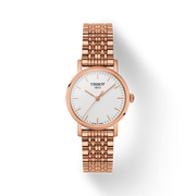Tissot T Classic Everytime Small White Dial Rose Gold Mesh Bracelet Watch For Women - T109.210.33.031.00