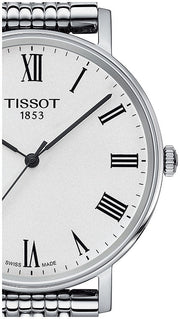 Tissot T Classic Everytime White Dial Silver Mesh Bracelet Watch For Men - T109.410.11.033.00