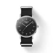Tissot Everytime Medium Black Dial Black NATO Strap Watch For Men - T109.410.17.077.00