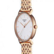 Tissot Everytime Medium White Dial Rose Gold Mesh Bracelet Watch For Men - T109.410.33.031.00