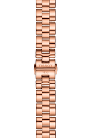 Tissot T Wave Anthracite Dial Rose Gold Steel Strap Watch For Women - T112.210.33.061.00