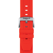 Tissot T Race Chronograph Black Dial Red Silicone Strap Watch For Men - T115.417.27.051.00