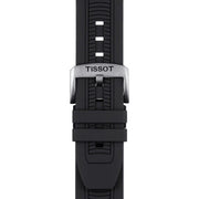 Tissot T Race Chronograph Anthracite Black Dial Black Silicone Strap Watch For Men - T115.417.27.061.00
