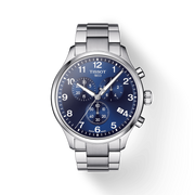 Tissot T Sport Chrono XL Classic Blue Dial Silver Steel Strap Watch For Men - T116.617.11.047.01