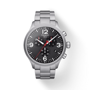 Tissot Chrono XL Black Dial Silver Steel Strap Watch For Men - T116.617.11.057.00