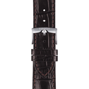 Tissot Chrono XL Silver Dial Brown Leather Strap Watch For Men - T116.617.16.037.00